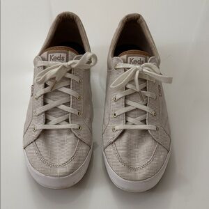 Keds Dream Foam Memory Women's Beige Lace-Up Sneakers Size 11
